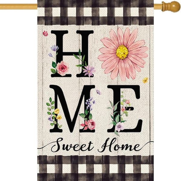 Spring Summer Daisy House Flag Yard Lawn Patio Outdoors 28x40 in.