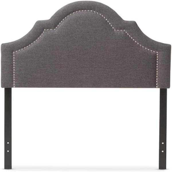 Gray Twin Size Fabric Upholstered Headboard, Sturdy Wood Build Headboard for All Bed Frames