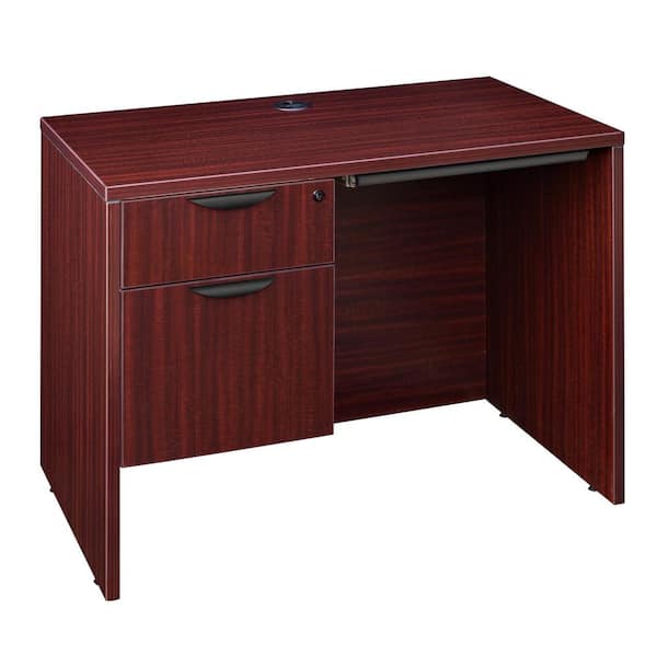 Regency Magons 42 in. Mahogany Single Pedestal Desk with Pencil Drawer