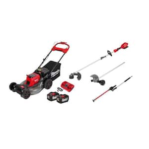 M18 FUEL Brushless Cordless 21 in. Self-Propelled Mower w/ String Trimmer, Edger, Hedge Trimmer & (2) 12Ah Batteries