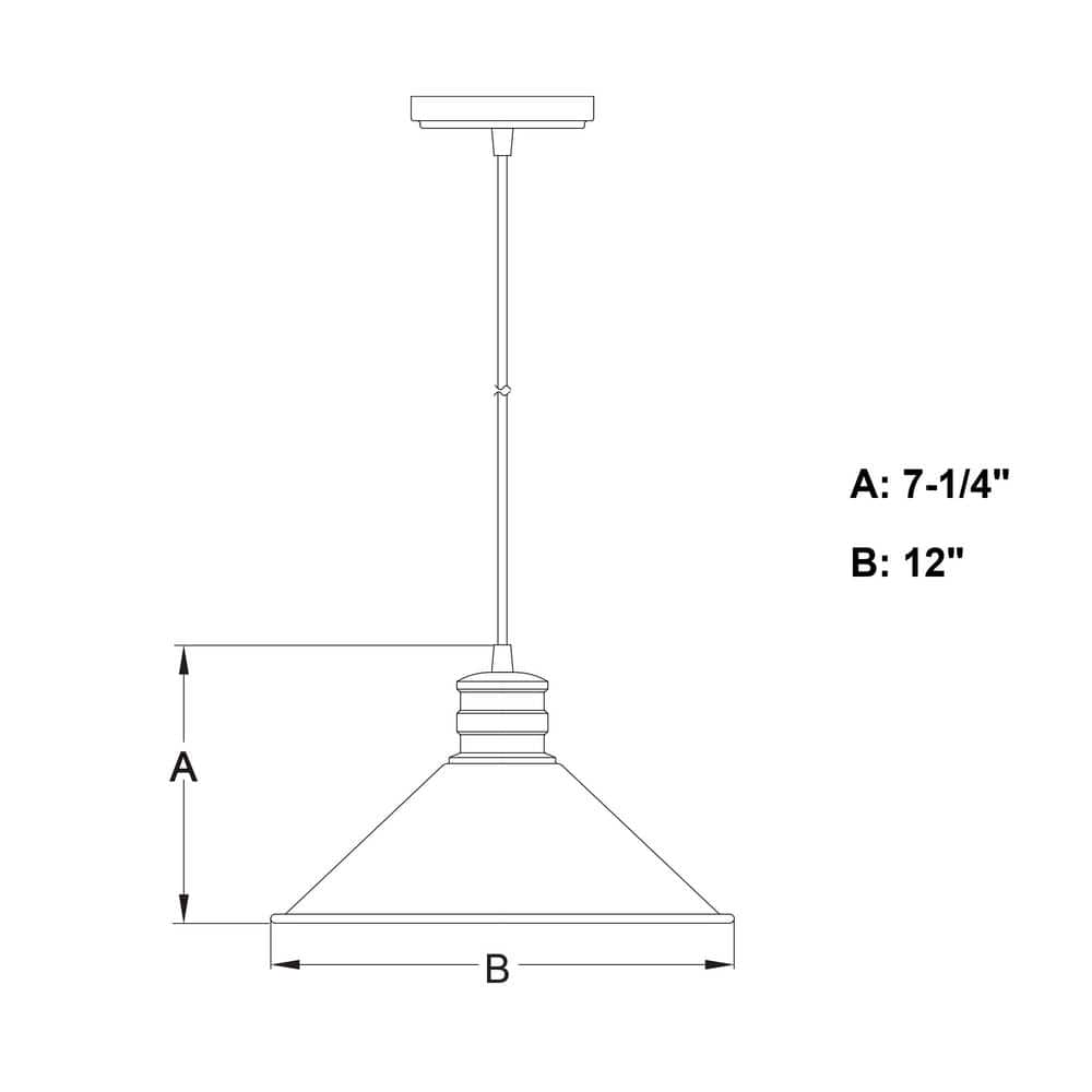 Akron 12" Matte White Interior Industrial Cone Pendant Light