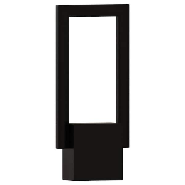 AMBIATE Catola 15 in. Black Outdoor Hardwired Rectangle Wall Sconce with Integrated LED 12-Watt 3000K ETL Listed IP65