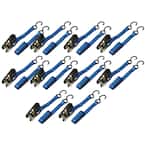 Ready Pack 1 in. x 15 ft. Ratchet Tie Down Strap with 1500 lbs./S-Hook (10 per Box)