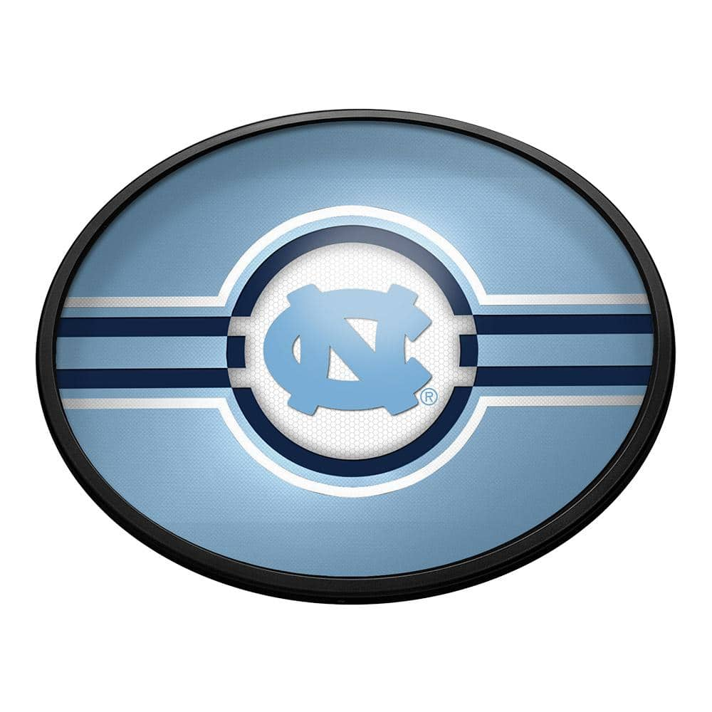 North Carolina Tar Heels: Oval Slimline Lighted Wall Sign 18 in. L x 14 in. W x 2.5 in. D -  The Fan-Brand, NCNCTH-140-01A