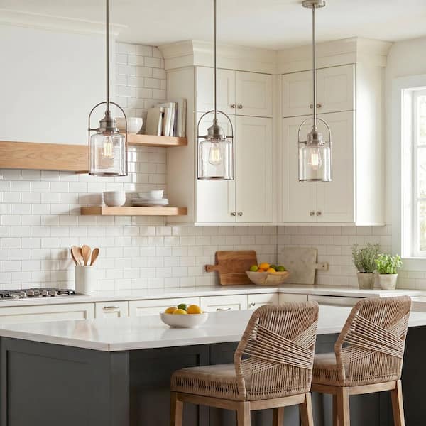 Quoizel Payson 6.5 in. 1-Light Brushed Nickel Mini Pendant