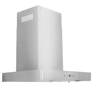 24 in. 400 CFM Convertible Vent Wall Mount Range Hood in Stainless Steel