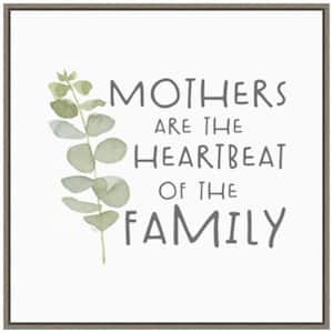 22 in. Mother's Inspiration I Heartbeat Mother's Day Holiday Framed Canvas Wall Art