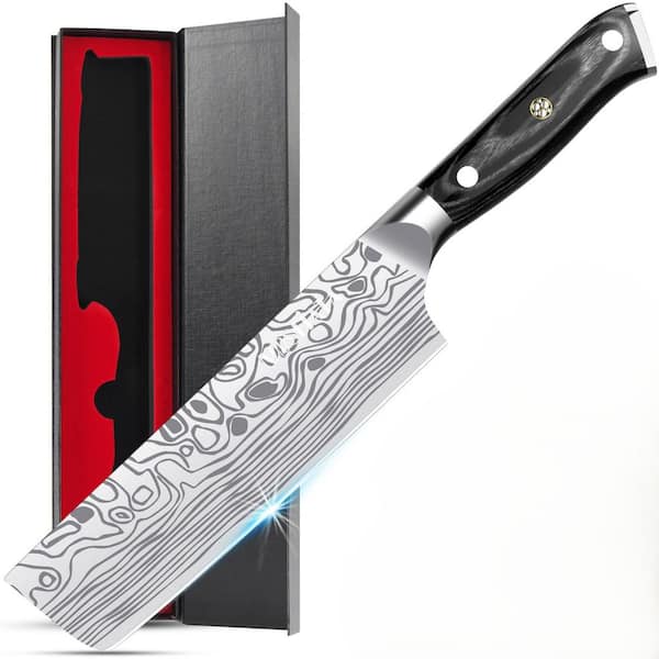 German High Carbon Stainless Steel 7 in. Nakiri Chef's Knife with Micarta Handle