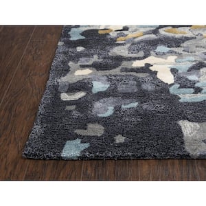 Lapis Gray/Blue 5 ft. x 8 ft. Abstract Area Rug
