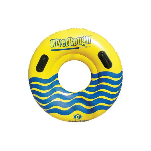 Swimline 52 in. Yellow/Blue River Rough Tube Single Float SWL17035ST - The  Home Depot