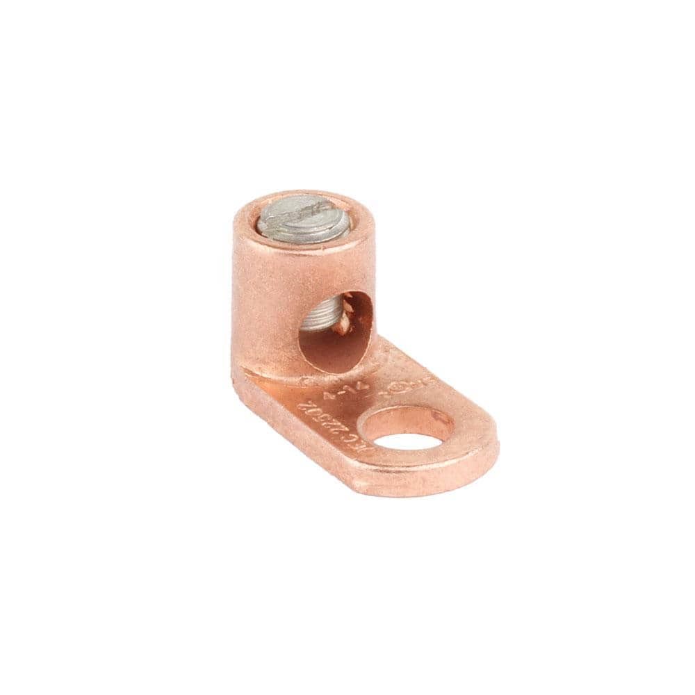 14 AWG to 4 AWG Copper Barrel Mechanical Lug (2-Pack)