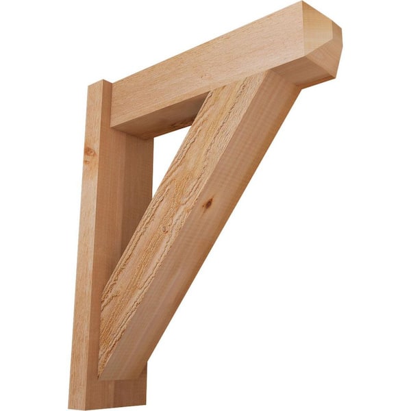 Ekena Millwork 6 in. x 26 in. x 22 in. Western Red Cedar Traditional Craftsman Rough Sawn Outlooker