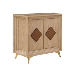 Sherwood Wheat Brown 36 in. H Storage Cabinet with Two Doors