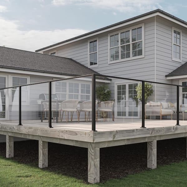 19 ft. Black Aluminum Handrail