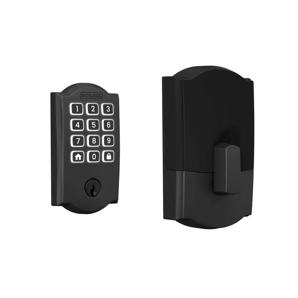 Schlage BE459WB CAM 619 Arrive WiFi デッドボルト スマートロック キーレスエントリー タッチスク Schlage  BE459WB CAM 619 Arrive WiFi デッドボルト スマートロック キーレスエントリー タッチスク Schlage Camelot  Matte