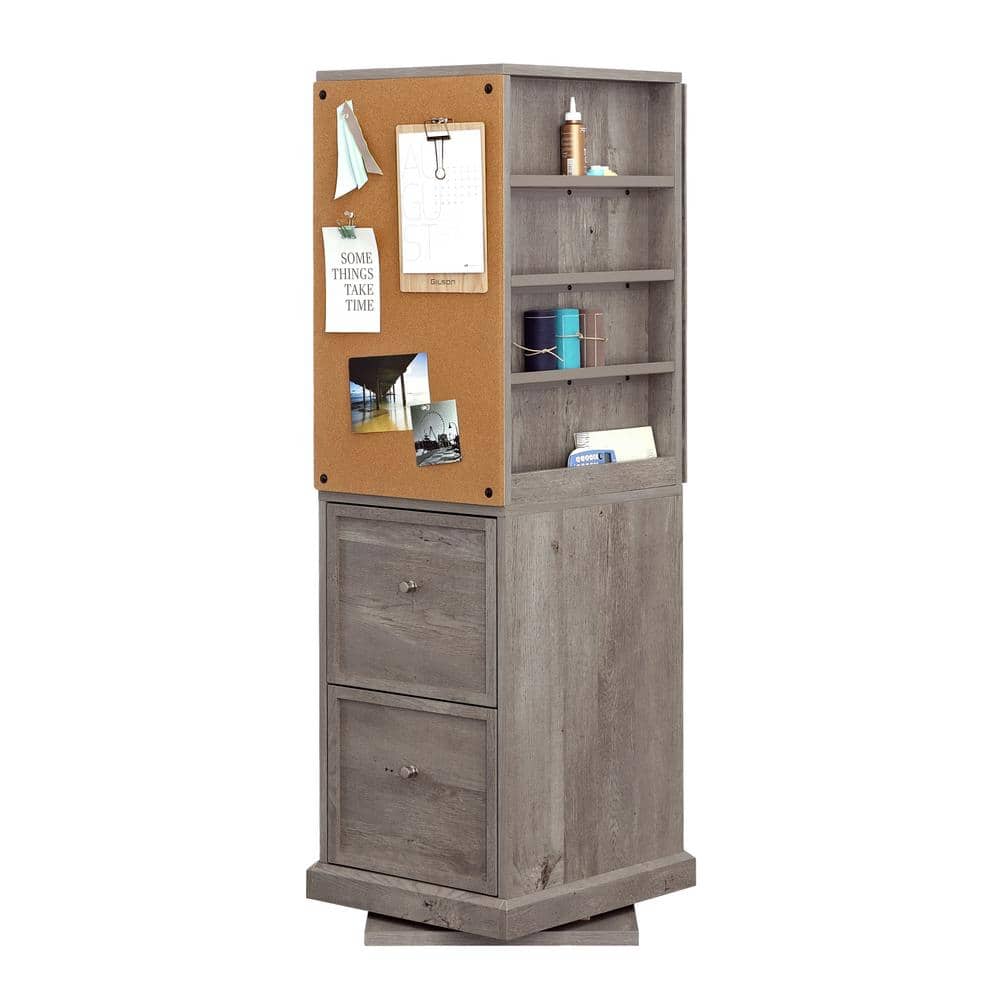 Mystic Oak Adjustable Craft Tower with White Shelves