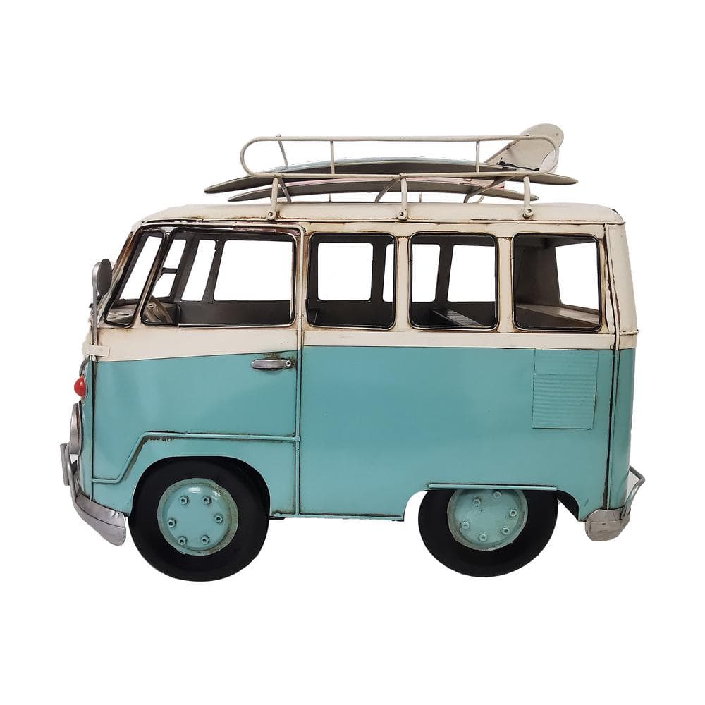PETERSON ARTWARES Blue 20 x 10.5 x 14 in. Vintage VW Bus