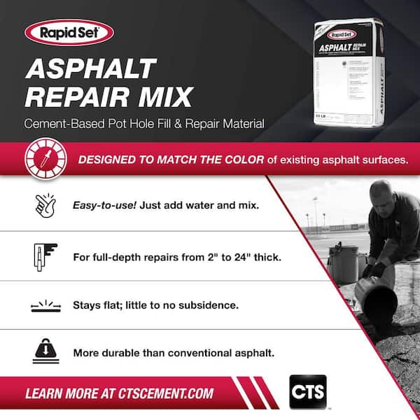 Rapid Set 50 lbs. Asphalt Repair Mix 85410050 - The Home Depot