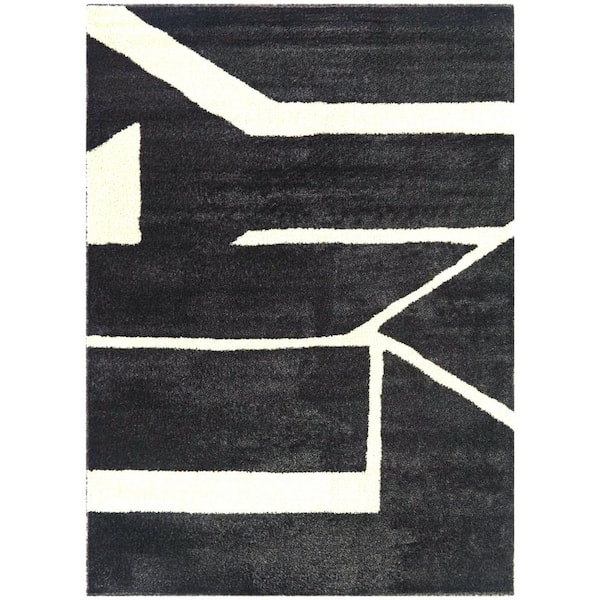 BALTA Eamonn Charcoal 5 ft. x 7 ft. Abstract Area Rug