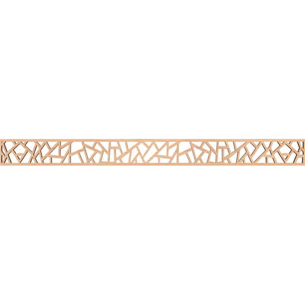 Ekena Millwork Harrisburg Fretwork 0.375 in. D x 46.375 in. W x 4 in. L Hickory Wood Panel Moulding
