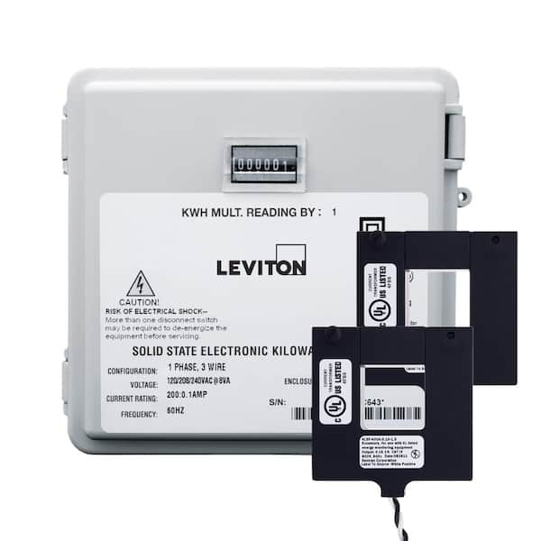 Outdoor Surface Mount Mechanical Counter Mini Meter Kit with 2-Split Core CTs, White MO240-1W