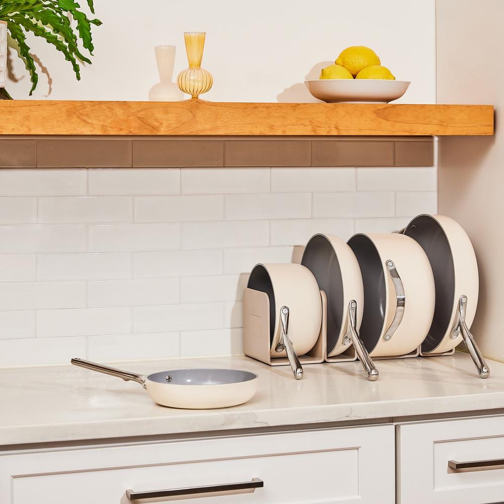Cream Ceramic Nonstick Mini Fry Pan with Stainless Steel Handle