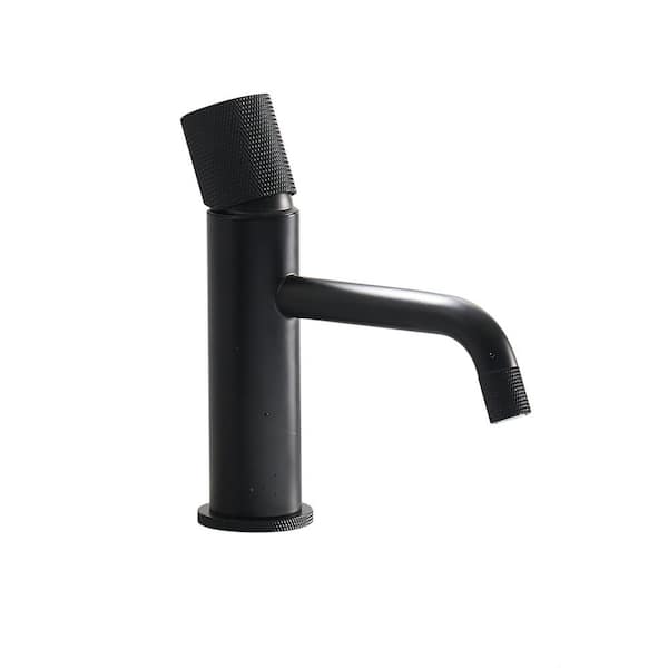 Satico Single Handle Single-Hole Bathroom Sink Faucet in Matte Black