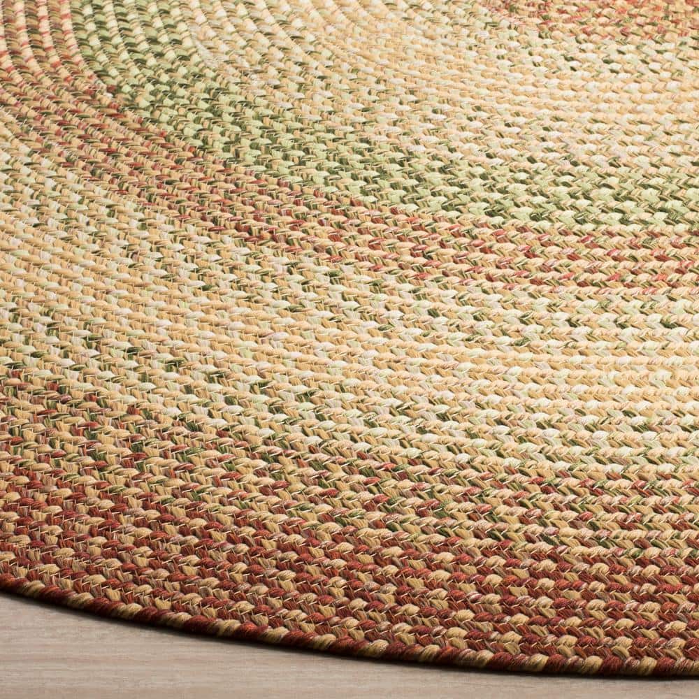 Handwoven Oval Synthetic 6' x 9' Reversible Braided Rug