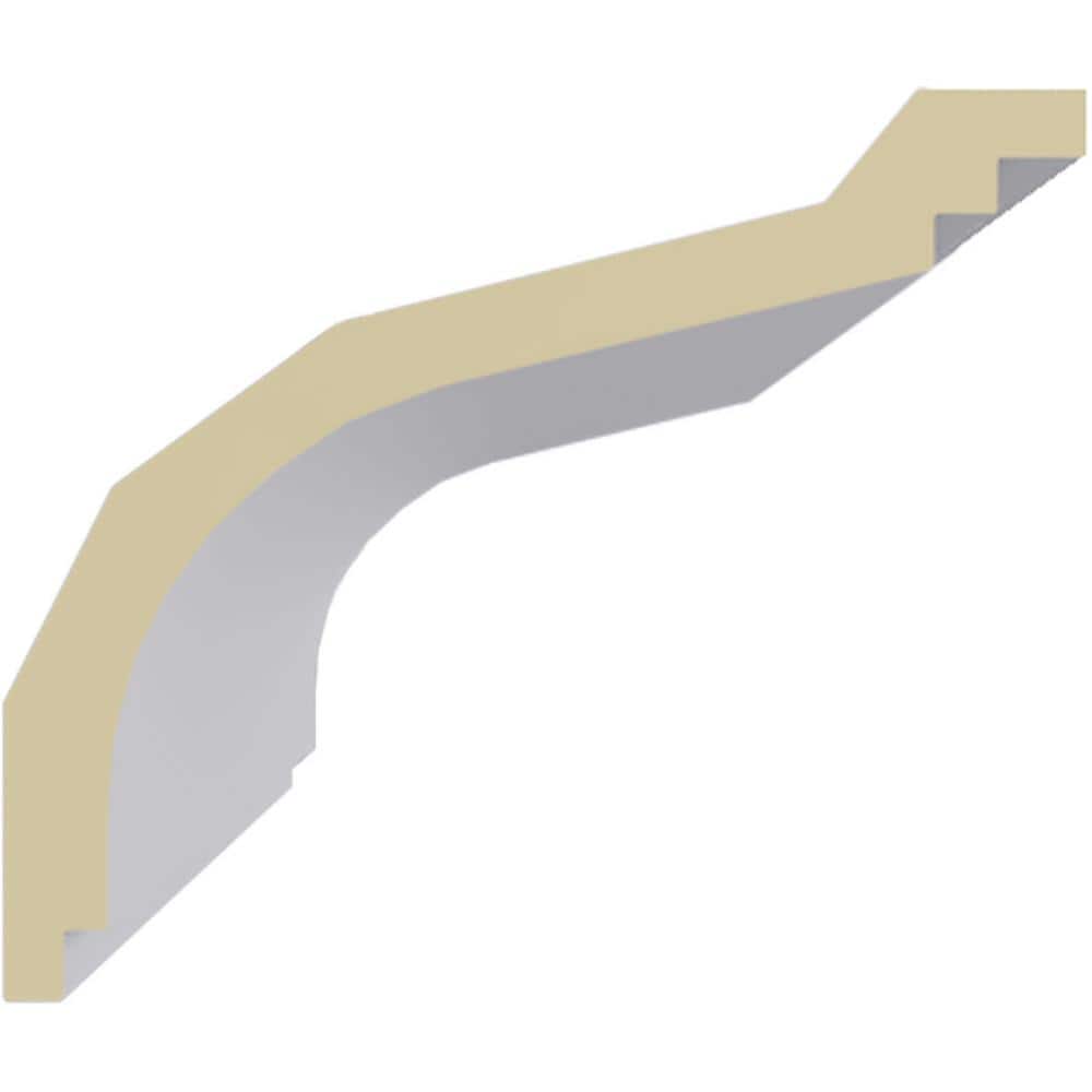 3 3/4"H x 4 1/8"P x 5 5/8"F x 94 1/2"L Dylan Traditional Smooth Crown Moulding