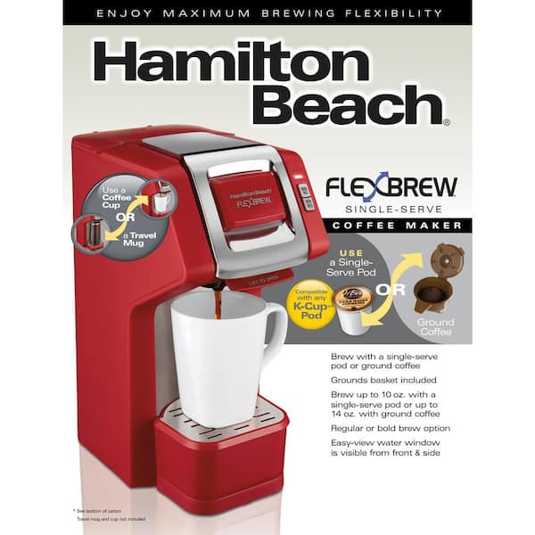 Hamilton Beach FlexBrew® Single-Serve Coffee Maker, Red - 49945