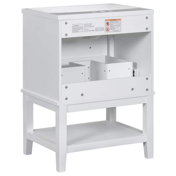 FAMYYT 24 in. W x 18 in. D x 33.7 in. H Single Sink Freestanding