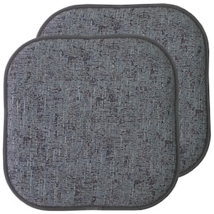 Broadway Square Memory Foam 16 in.x16 in. Non-Slip Back, Chair Cushion (2-Pack), Multi Blue