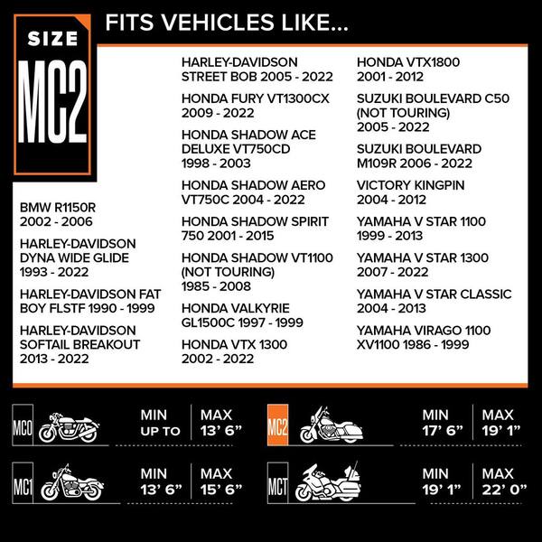 thumbnail image 2 of 4XL Black Motorcycle Cover – Fits Suzuki Boulevard C50, C50T, C90, M90, M109R 2 of 5
