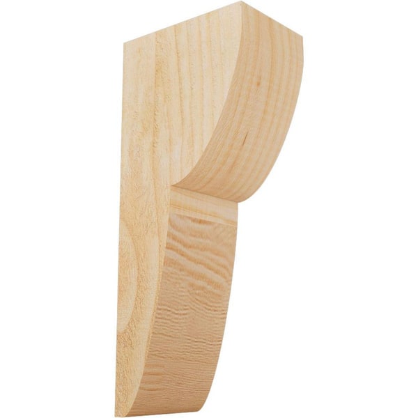 Ekena Millwork 4 in. x 6 in. x 14 in. Douglas Fir Carmel Smooth Corbel