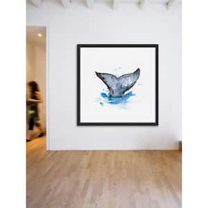 12 in. H x 12 in. W "Whale Tail" by Michelle Dujardin Framed Printed Wall Art