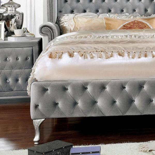 William S Home Furnishing Alzir In Gray California King Bed Cm7150ck William S Home Furnishing Alzir In Gray, Victorian California King Bed Frames