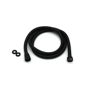 60 in. to 82 in. Extra Long Extendable Reach Handheld Shower Hose, Matte Black