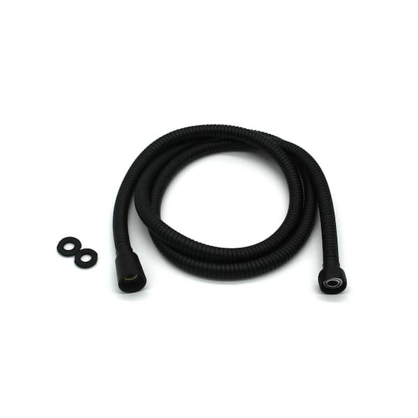 Westbrass 60 in. to 82 in. Extra Long Extendable Reach Handheld Shower Hose, Matte Black