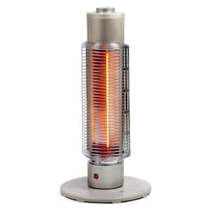 Portable Graphite Electric Tower Heater in Champagne