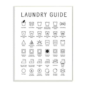 "Laundry Guide Cleaning Helpful Symbol" by Lettered and Lined Unframed Print Abstract Wall Art 13 in. x 19 in.