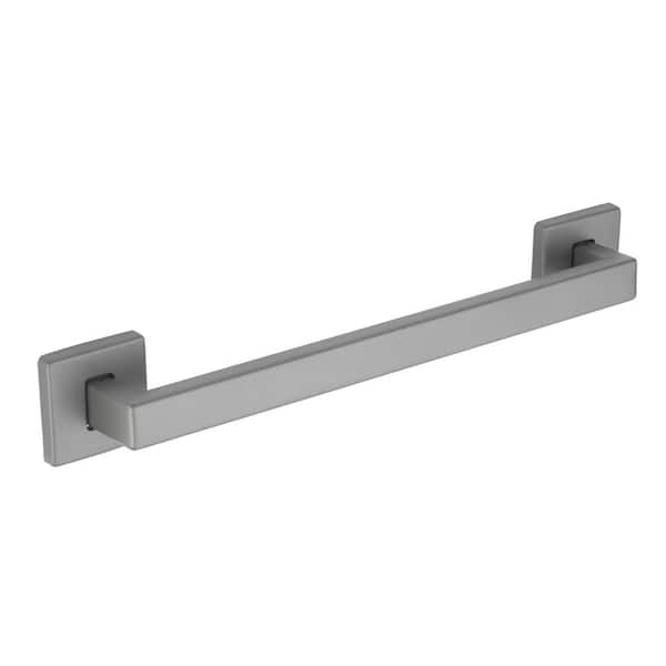 18 in. Soft Square Style Grab Bar in Gun Metal