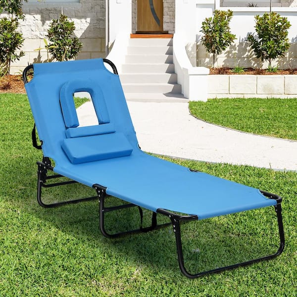 home metal folding sun lounger