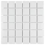 Celadon White 11-5/8 in. x 11-5/8 in. x 6 mm Porcelain Mosaic Tile (0.94 sq. ft./Each)