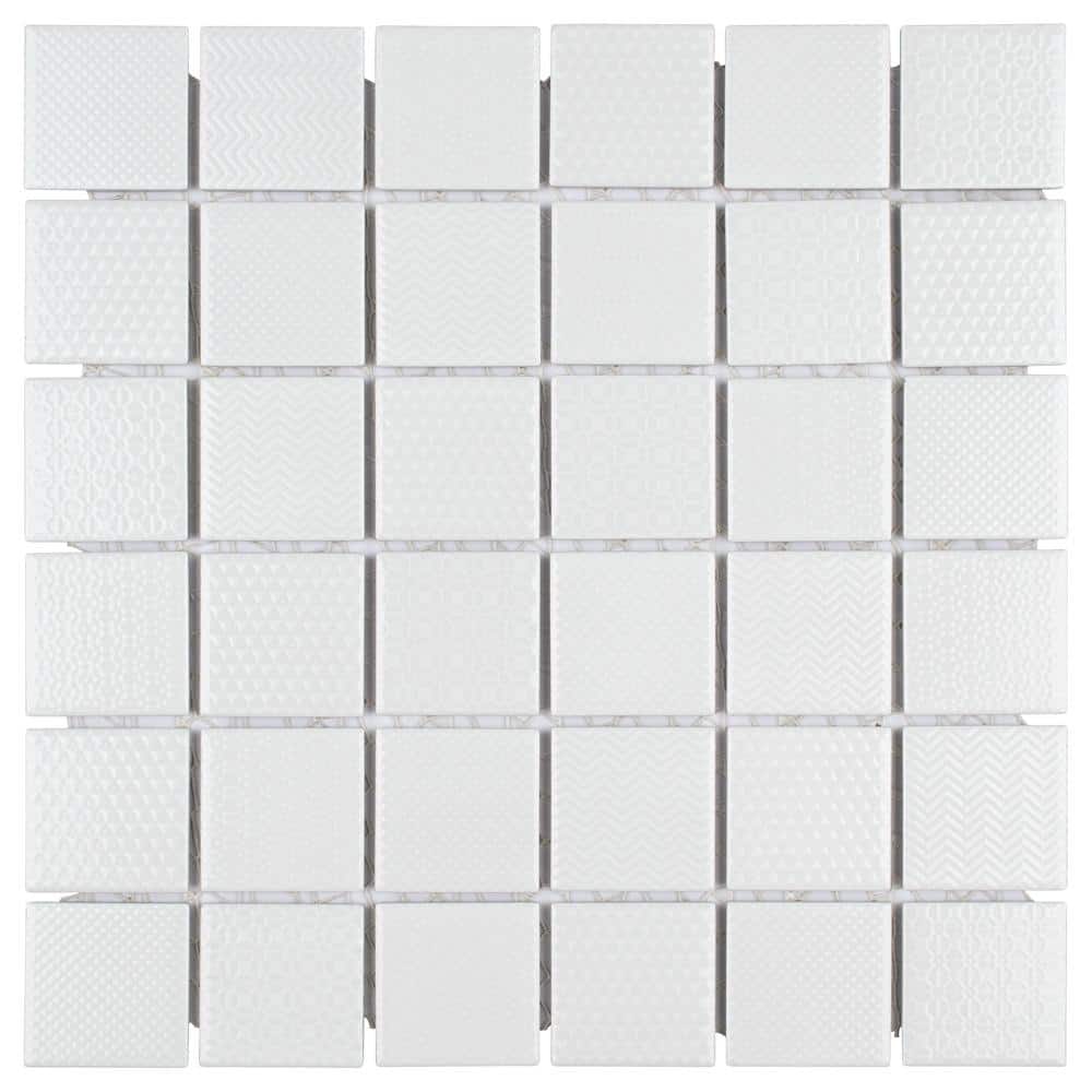 Celadon White 6 in. x 6 in. Porcelain Mosaic Take Home Tile Sample price history on PriceWatchPro