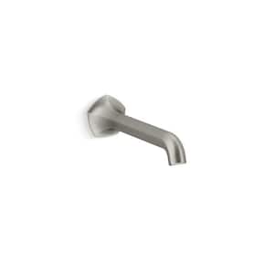Occasion Wall-Mount Bathroom Sink Faucet Spout with Straight Design in Vibrant Brushed Nickel