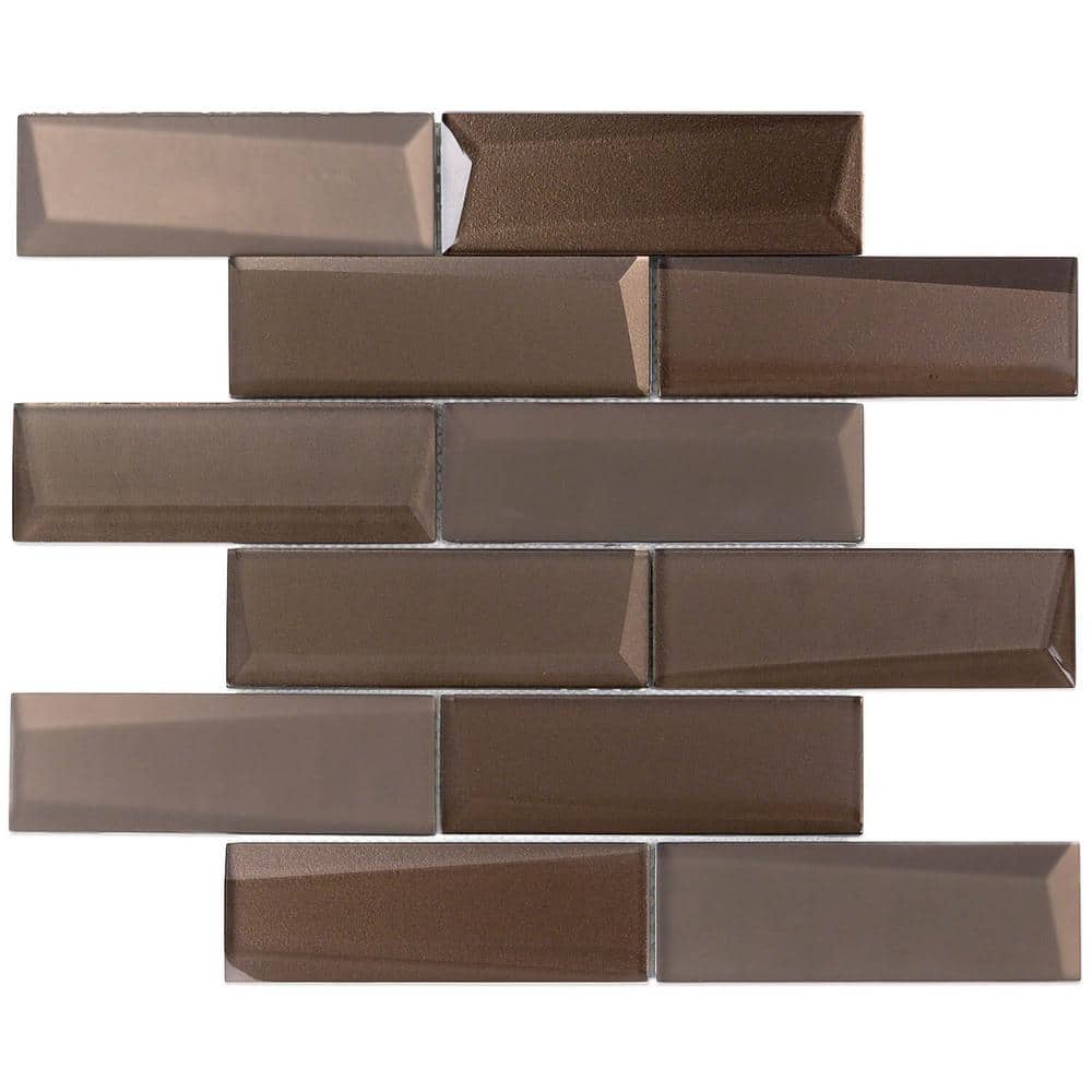 Wister Bronza 12.14 in. x 12.53 in. Polishded Glass Mosaic Wall Tile (1.06 sq. ft. per Sheet) price history on PriceWatchPro