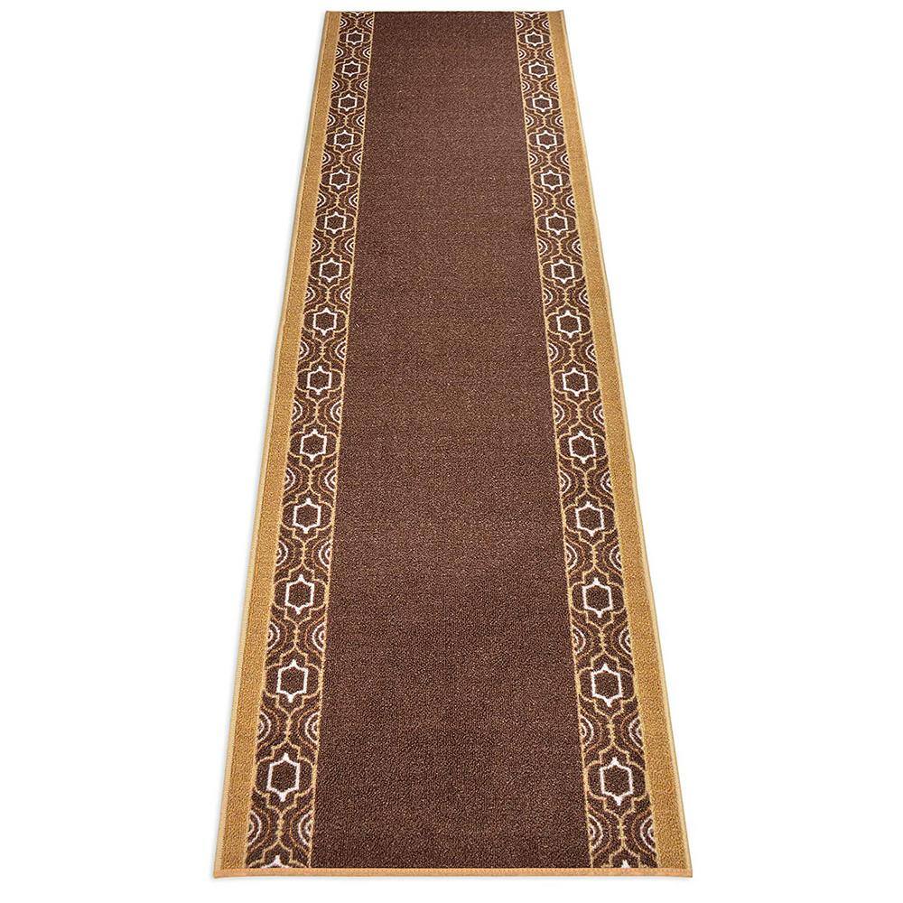 Moroccan Trellis Border Cut to Size Brown Color 36 Width x Your