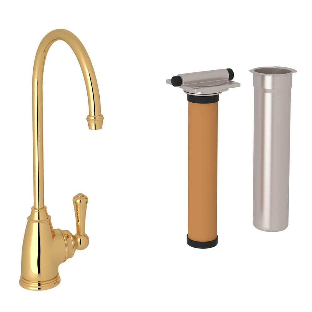 ROHL Georgian Era Single Handle Beverage Faucet In Unlacquered Brass U   Unlacquered Brass Rohl Filtered Water Faucets U Kit1625l Ulb 2 64 1000 