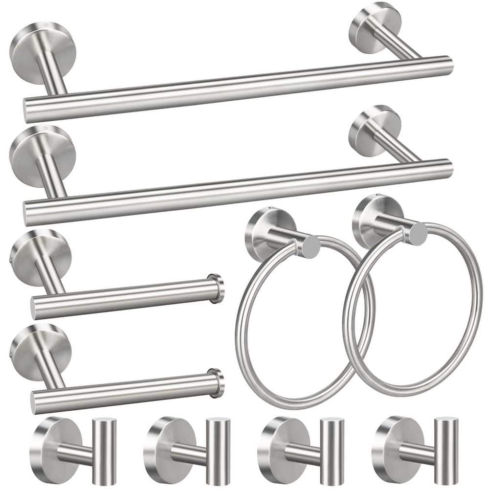 10-Piece Bathroom Hardware Set, Bathroom Hardware Set Included 16 in. Towel Bar, Toilet Paper Holder, Ring and Hooks price history on PriceWatchPro