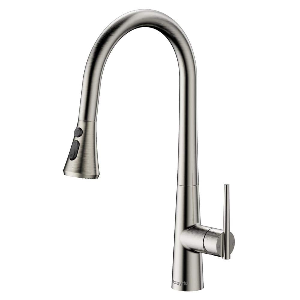 Single Handle 1.8 GPM Pull Down Sprayer Kitchen Faucet with Water Supply Li